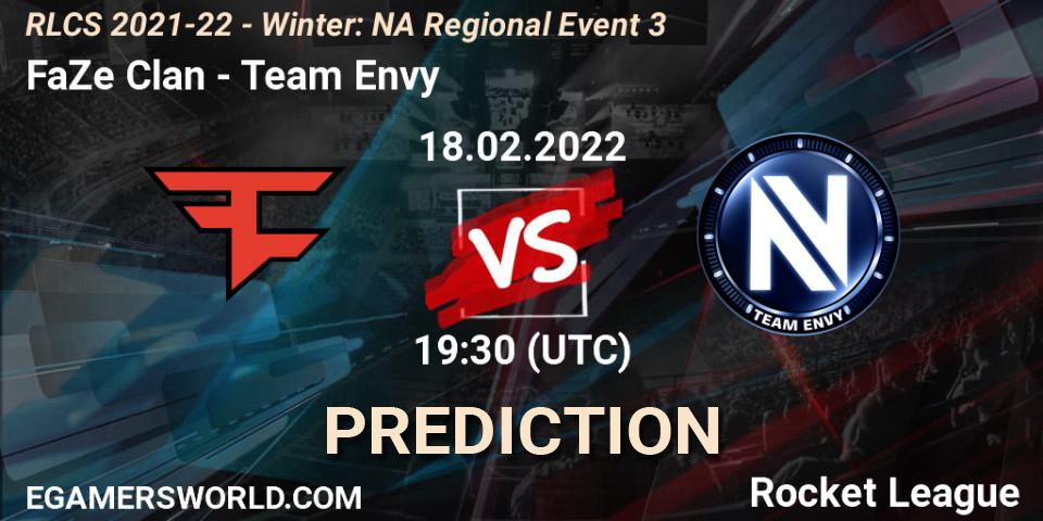 FaZe Clan - Team Envy: Maç tahminleri. 18.02.2022 at 19:30, Rocket League, RLCS 2021-22 - Winter: NA Regional Event 3