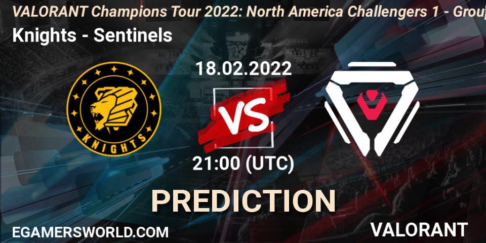 Knights - Sentinels: Maç tahminleri. 18.02.2022 at 21:15, VALORANT, VCT 2022: North America Challengers 1 - Group Stage