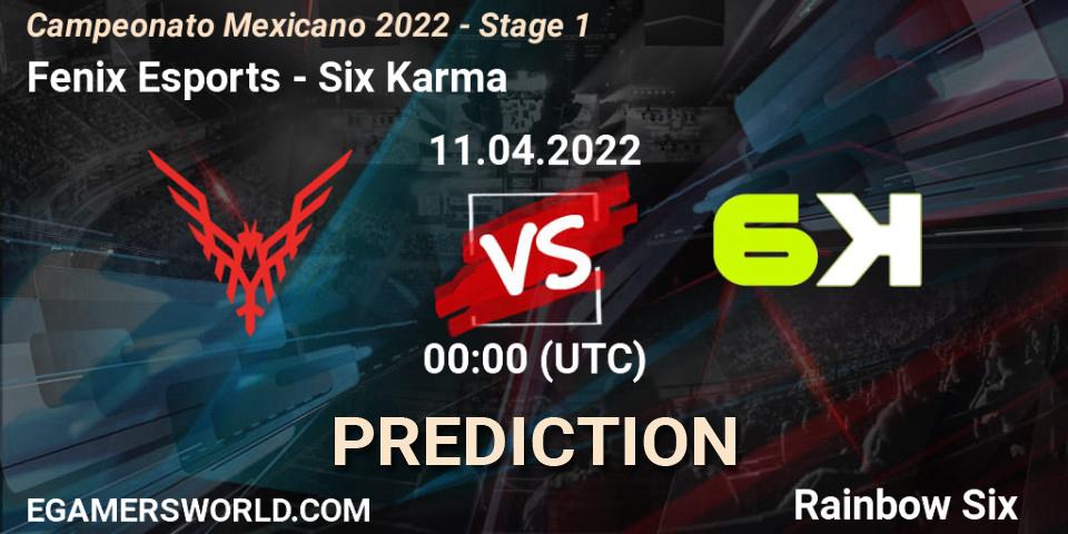Fenix Esports - Six Karma: Maç tahminleri. 11.04.2022 at 00:00, Rainbow Six, Campeonato Mexicano 2022 - Stage 1