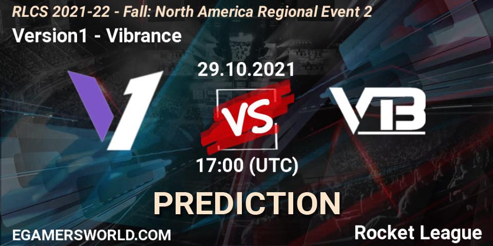 Version1 - Vibrance: Maç tahminleri. 29.10.2021 at 17:00, Rocket League, RLCS 2021-22 - Fall: North America Regional Event 2