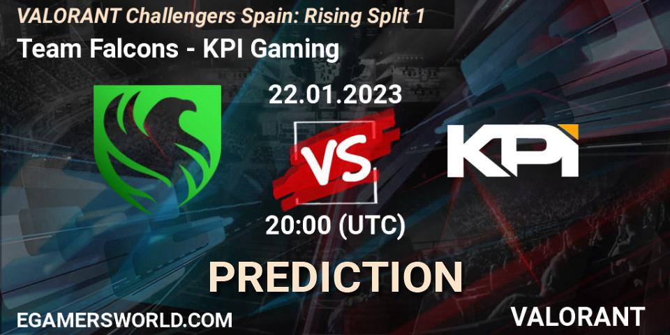 Falcons - KPI Gaming: Maç tahminleri. 22.01.2023 at 20:35, VALORANT, VALORANT Challengers 2023 Spain: Rising Split 1