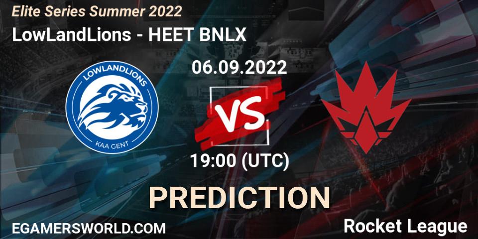 LowLandLions - HEET BNLX: Maç tahminleri. 13.09.2022 at 19:50, Rocket League, Elite Series Summer 2022