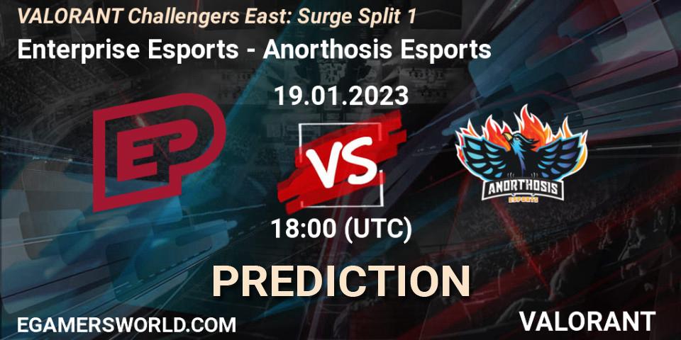 Enterprise Esports - Anorthosis Esports: Maç tahminleri. 19.01.2023 at 19:00, VALORANT, VALORANT Challengers 2023 East: Surge Split 1