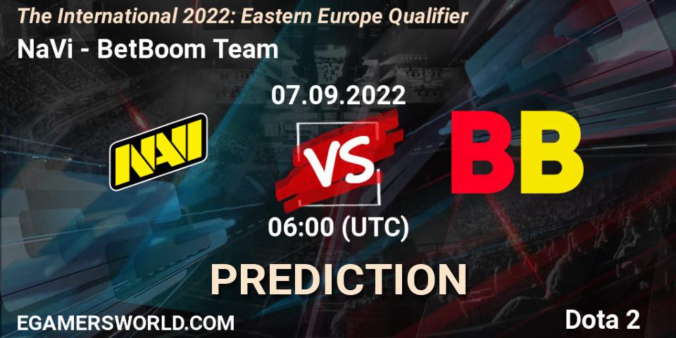 NaVi - BetBoom Team: Maç tahminleri. 07.09.22, Dota 2, The International 2022: Eastern Europe Qualifier