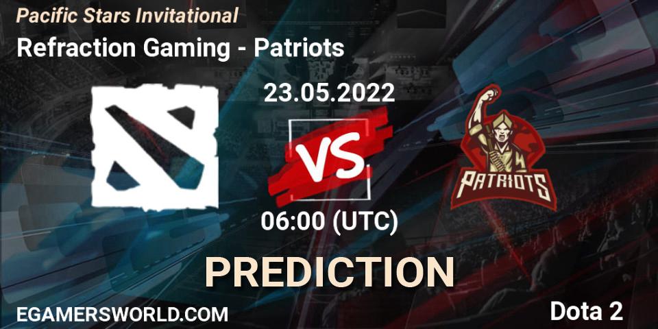 Refraction Gaming - Patriots: Maç tahminleri. 23.05.2022 at 06:04, Dota 2, Pacific Stars Invitational