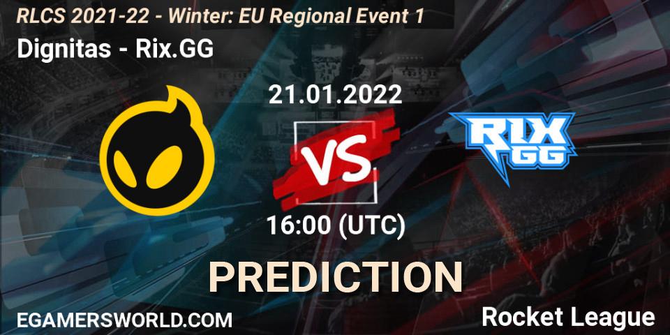 Dignitas - Rix.GG: Maç tahminleri. 21.01.2022 at 16:00, Rocket League, RLCS 2021-22 - Winter: EU Regional Event 1