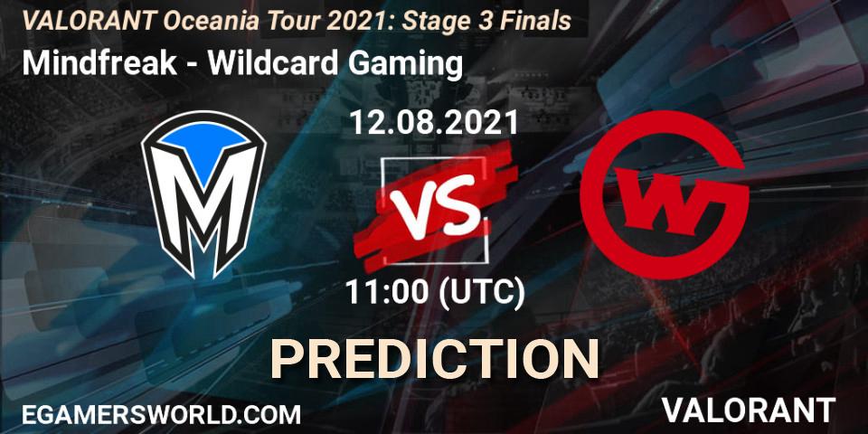 Mindfreak - Wildcard Gaming: Maç tahminleri. 12.08.2021 at 11:00, VALORANT, VALORANT Oceania Tour 2021: Stage 3 Finals