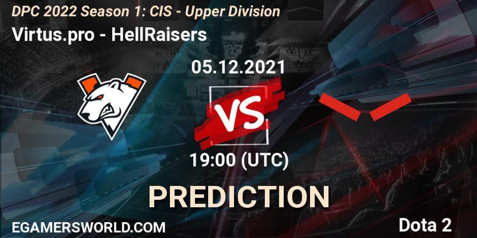 Virtus.pro - HellRaisers: Maç tahminleri. 05.12.21, Dota 2, DPC 2022 Season 1: CIS - Upper Division