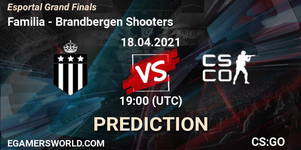 Familia - Brandbergen Shooters: Maç tahminleri. 18.04.2021 at 19:00, Counter-Strike (CS2), Esportal Grand Finals