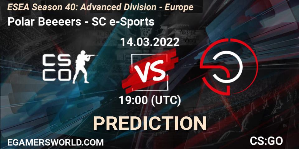 Polar Beeeers - SC e-Sports: Maç tahminleri. 14.03.2022 at 19:00, Counter-Strike (CS2), ESEA Season 40: Advanced Division - Europe