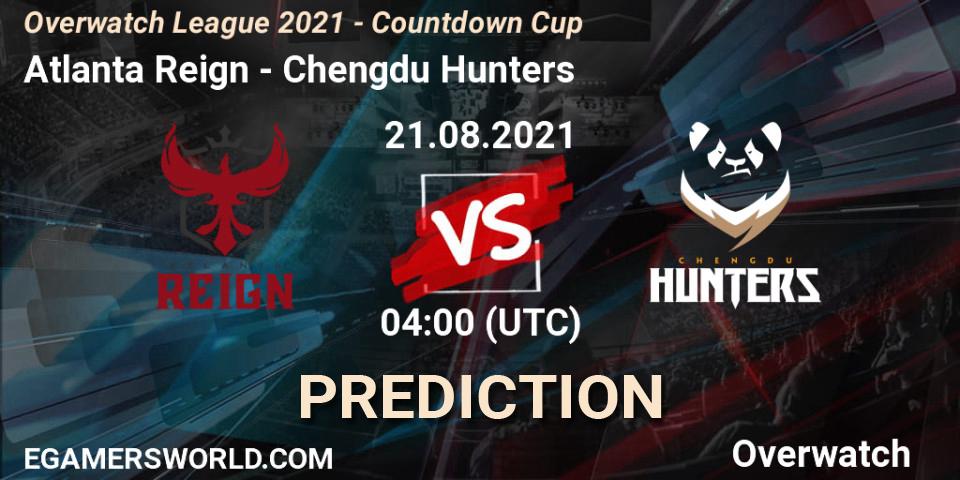 Atlanta Reign - Chengdu Hunters: Maç tahminleri. 21.08.2021 at 04:00, Overwatch, Overwatch League 2021 - Countdown Cup