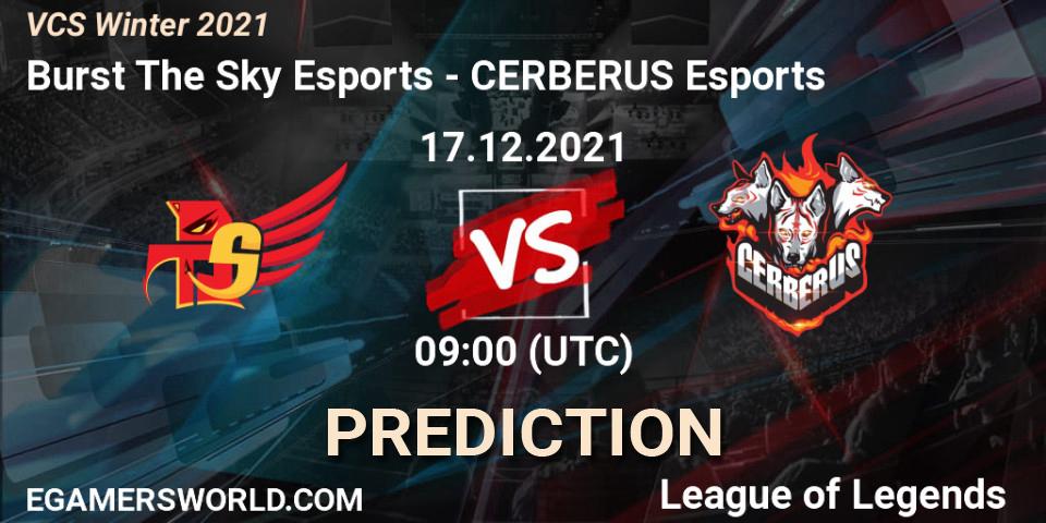 Burst The Sky Esports - CERBERUS Esports: Maç tahminleri. 17.12.2021 at 09:00, LoL, VCS Winter 2021