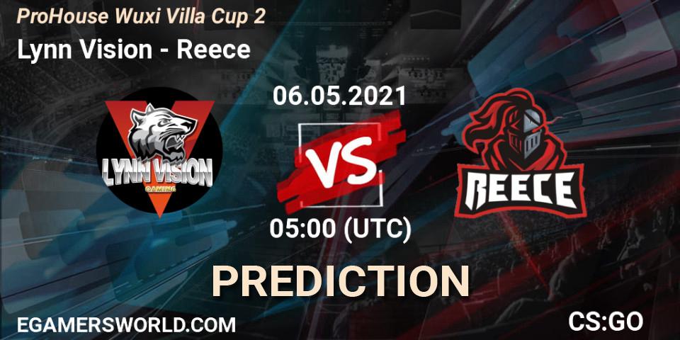 Lynn Vision - Reece: Maç tahminleri. 06.05.2021 at 05:00, Counter-Strike (CS2), ProHouse Wuxi Villa Cup Season 2