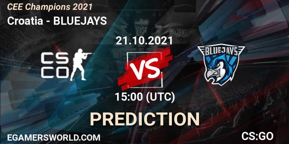 Croatia - BLUEJAYS: Maç tahminleri. 21.10.2021 at 15:00, Counter-Strike (CS2), CEE Champions 2021