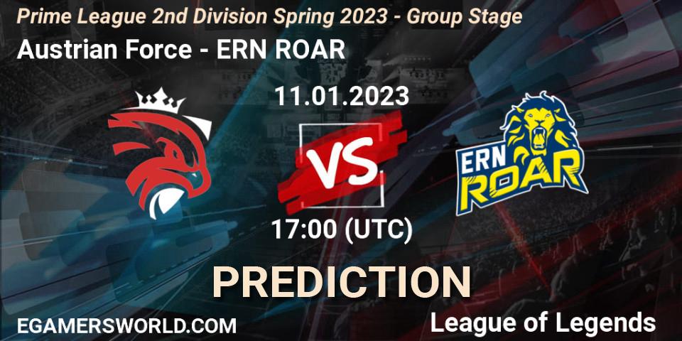 Austrian Force - ERN ROAR: Maç tahminleri. 11.01.23, LoL, Prime League 2nd Division Spring 2023 - Group Stage