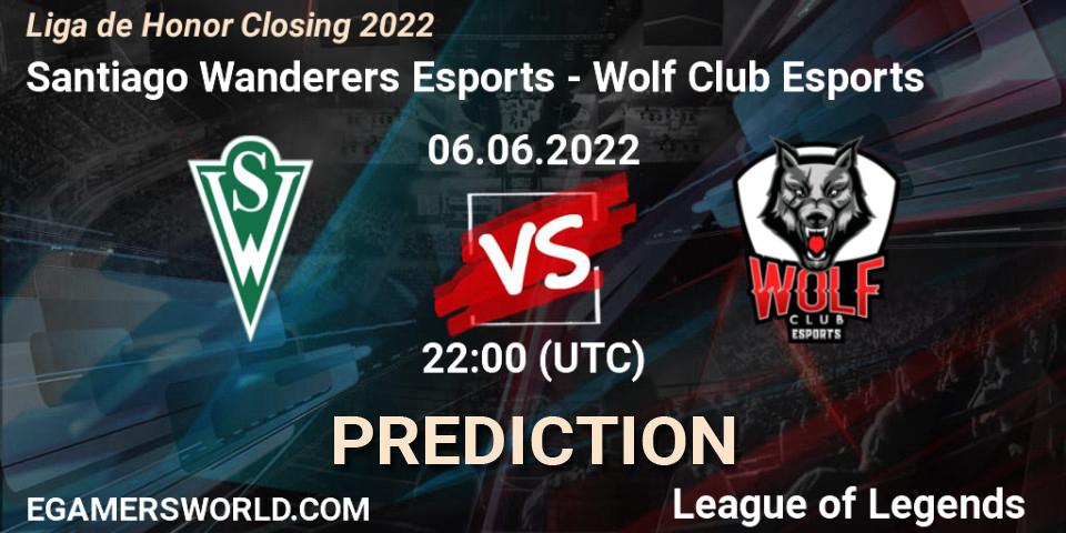 Santiago Wanderers Esports - Wolf Club Esports: Maç tahminleri. 06.06.2022 at 22:00, LoL, Liga de Honor Closing 2022