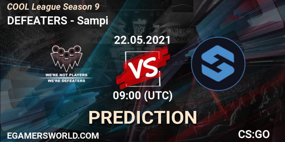 DEFEATERS - Sampi: Maç tahminleri. 22.05.2021 at 09:00, Counter-Strike (CS2), COOL League Season 9