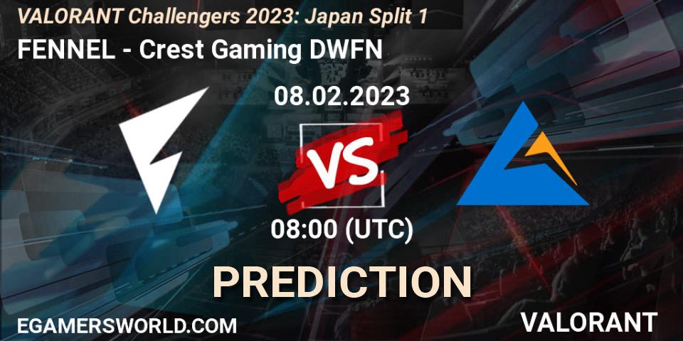 FENNEL - Crest Gaming DWFN: Maç tahminleri. 08.02.23, VALORANT, VALORANT Challengers 2023: Japan Split 1