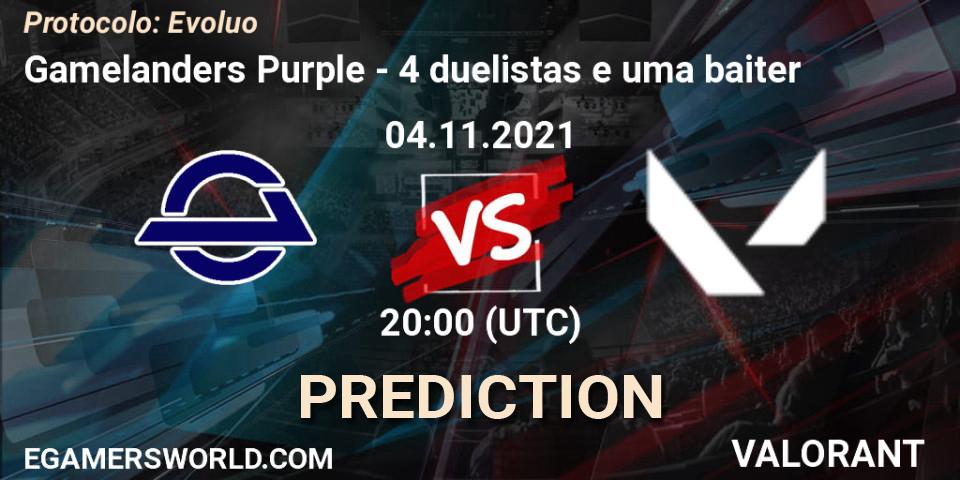 Gamelanders Purple - Try Esports: Maç tahminleri. 04.11.2021 at 20:00, VALORANT, Protocolo: Evolução