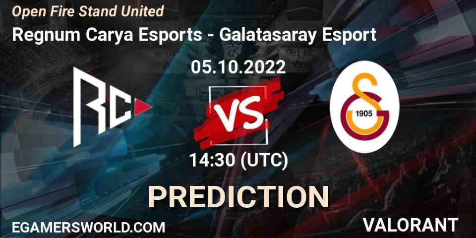 Regnum Carya Esports - Galatasaray Esport: Maç tahminleri. 05.10.2022 at 14:30, VALORANT, Open Fire Stand United