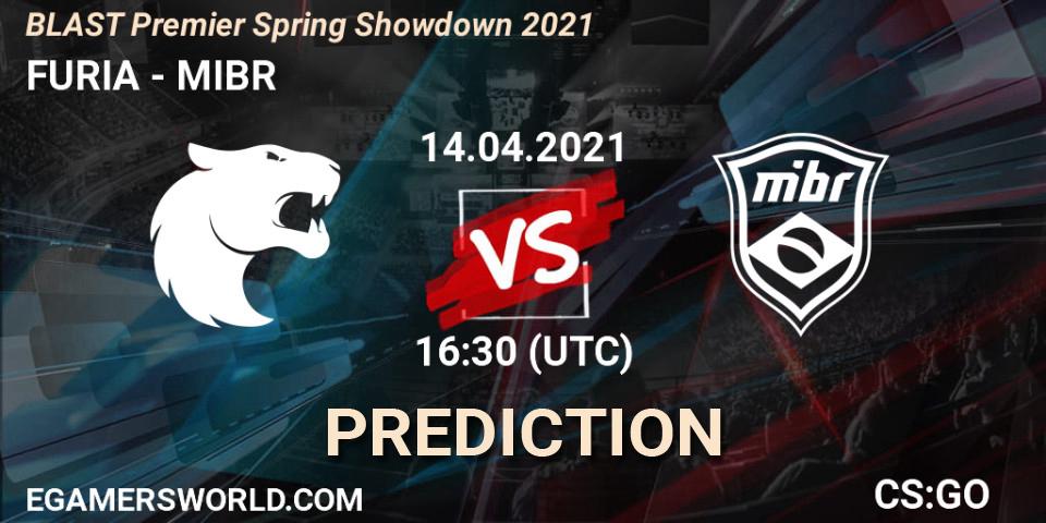 FURIA - MIBR: Maç tahminleri. 14.04.2021 at 16:05, Counter-Strike (CS2), BLAST Premier Spring Showdown 2021