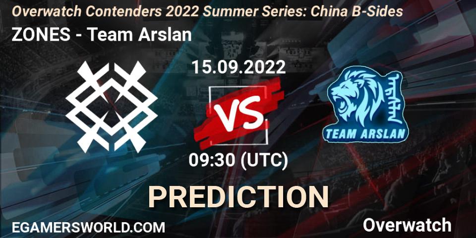 ZONES - Team Arslan: Maç tahminleri. 15.09.2022 at 09:15, Overwatch, Overwatch Contenders 2022 Summer Series: China B-Sides