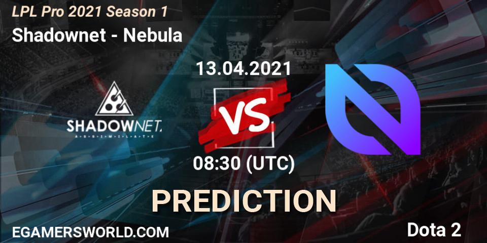 Shadownet - Nebula: Maç tahminleri. 13.04.2021 at 08:36, Dota 2, LPL Pro 2021 Season 1