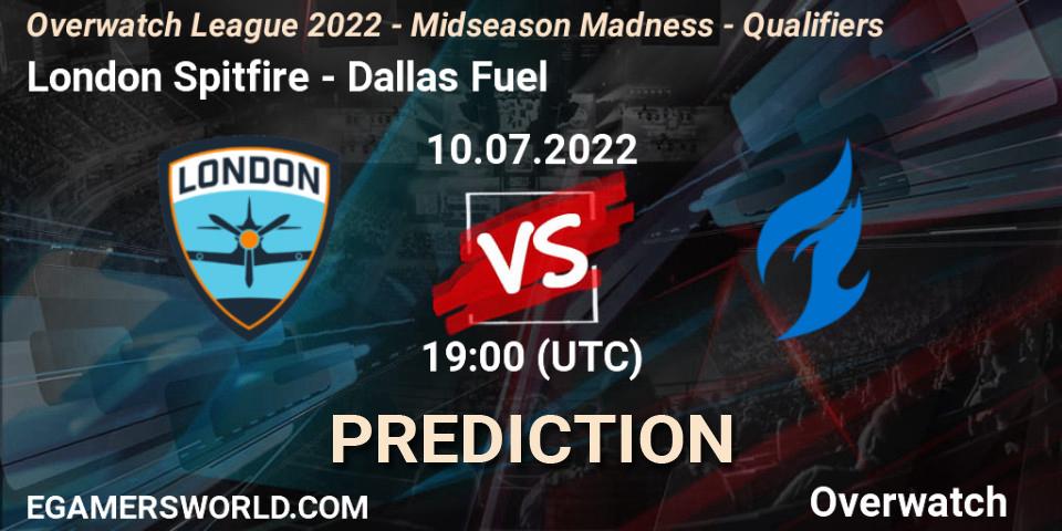 London Spitfire - Dallas Fuel: Maç tahminleri. 10.07.22, Overwatch, Overwatch League 2022 - Midseason Madness - Qualifiers
