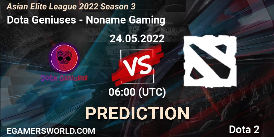 Dota Geniuses - Noname Gaming: Maç tahminleri. 24.05.2022 at 05:58, Dota 2, Asian Elite League 2022 Season 3
