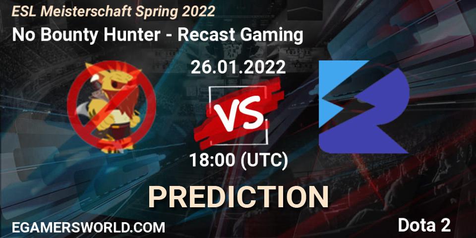 No Bounty Hunter - Recast Gaming: Maç tahminleri. 26.01.2022 at 18:07, Dota 2, ESL Meisterschaft Spring 2022