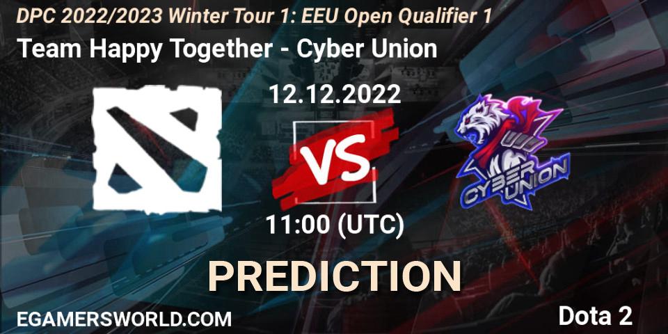 Team Happy Together - Cyber Union: Maç tahminleri. 12.12.2022 at 11:09, Dota 2, DPC 2022/2023 Winter Tour 1: EEU Open Qualifier 1