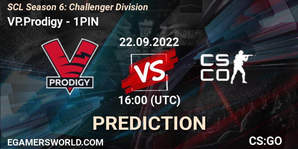 VP.Prodigy - 1PIN: Maç tahminleri. 22.09.2022 at 16:00, Counter-Strike (CS2), SCL Season 6: Challenger Division