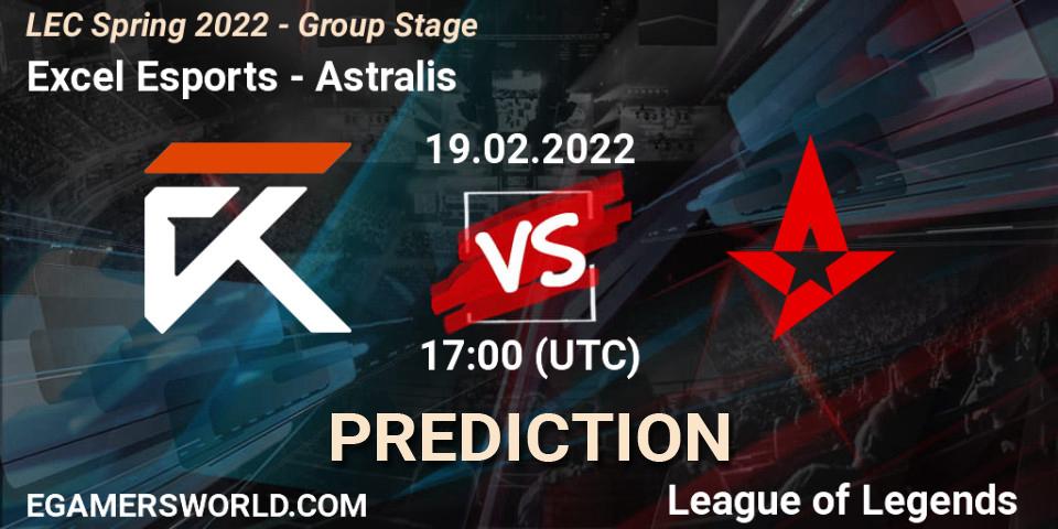 Excel Esports - Astralis: Maç tahminleri. 19.02.22, LoL, LEC Spring 2022 - Group Stage