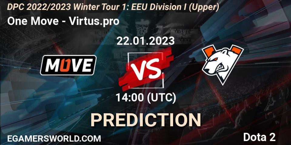 One Move - Virtus.pro: Maç tahminleri. 22.01.23, Dota 2, DPC 2022/2023 Winter Tour 1: EEU Division I (Upper)