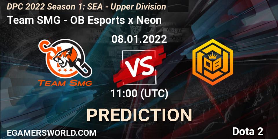 Team SMG - OB Esports x Neon: Maç tahminleri. 14.01.2022 at 08:02, Dota 2, DPC 2022 Season 1: SEA - Upper Division