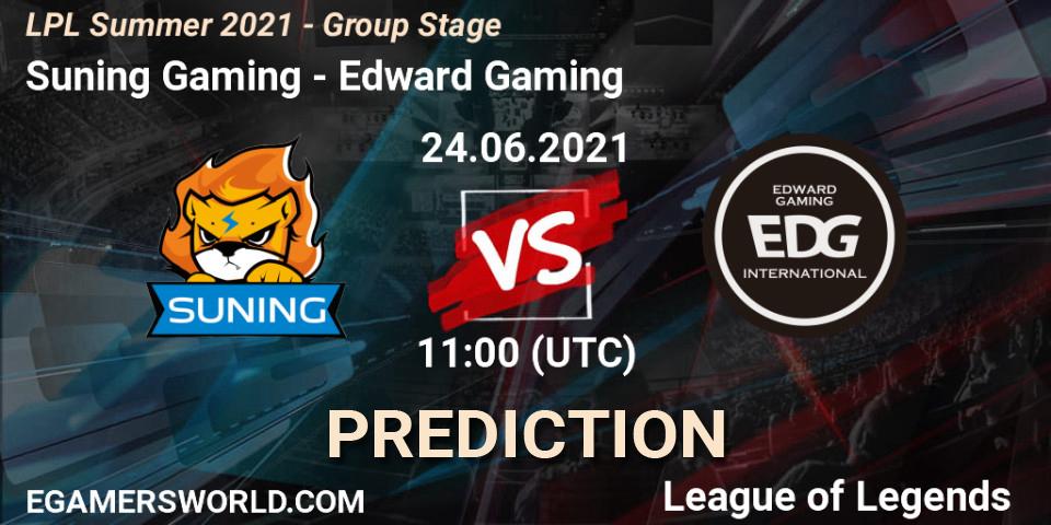 Suning Gaming - Edward Gaming: Maç tahminleri. 24.06.2021 at 11:00, LoL, LPL Summer 2021 - Group Stage
