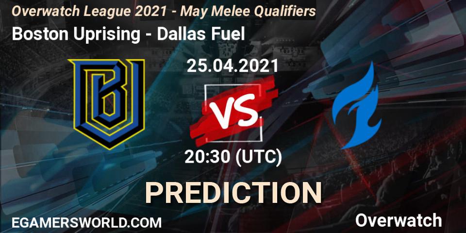 Boston Uprising - Dallas Fuel: Maç tahminleri. 25.04.21, Overwatch, Overwatch League 2021 - May Melee Qualifiers