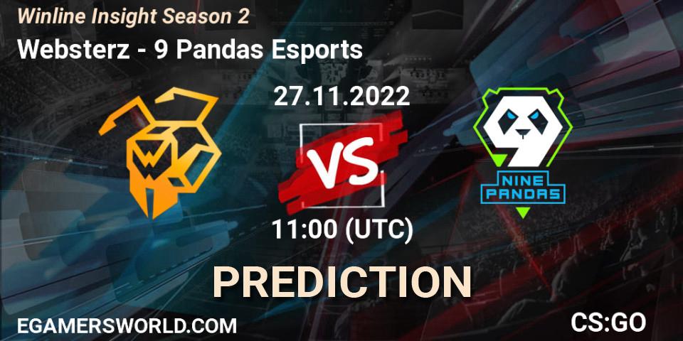 Websterz - 9 Pandas Esports: Maç tahminleri. 27.11.22, CS2 (CS:GO), Winline Insight Season 2