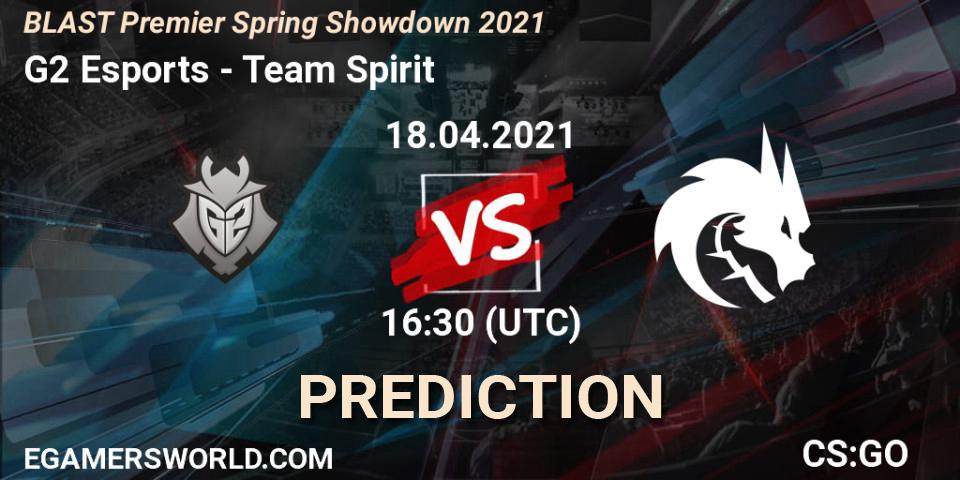 G2 Esports - Team Spirit: Maç tahminleri. 18.04.2021 at 13:30, Counter-Strike (CS2), BLAST Premier Spring Showdown 2021