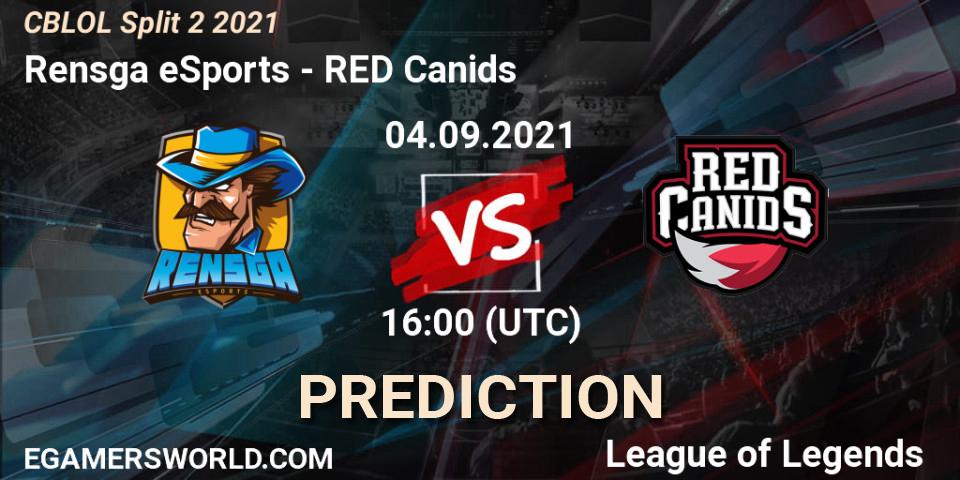 Rensga eSports - RED Canids: Maç tahminleri. 04.09.2021 at 16:40, LoL, CBLOL Split 2 2021