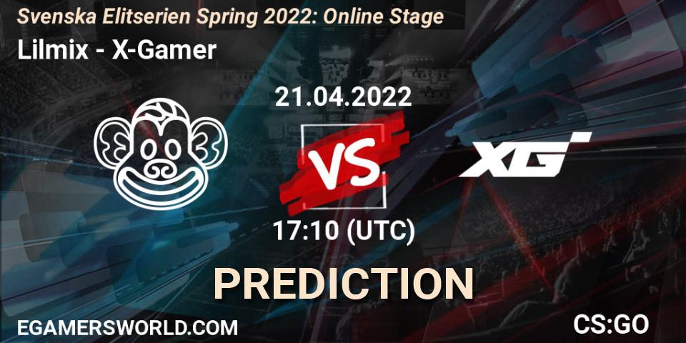 Lilmix - X-Gamer: Maç tahminleri. 21.04.2022 at 17:10, Counter-Strike (CS2), Svenska Elitserien Spring 2022: Online Stage
