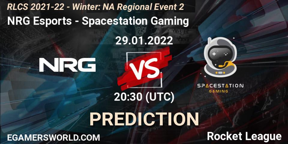 NRG Esports - Spacestation Gaming: Maç tahminleri. 29.01.2022 at 21:00, Rocket League, RLCS 2021-22 - Winter: NA Regional Event 2