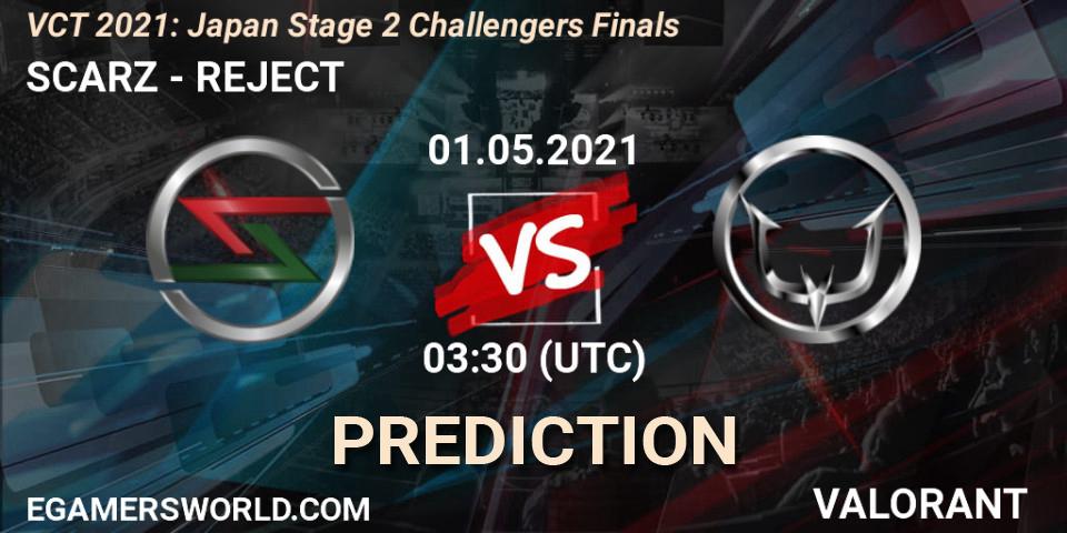 SCARZ - REJECT: Maç tahminleri. 01.05.2021 at 03:30, VALORANT, VCT 2021: Japan Stage 2 Challengers Finals