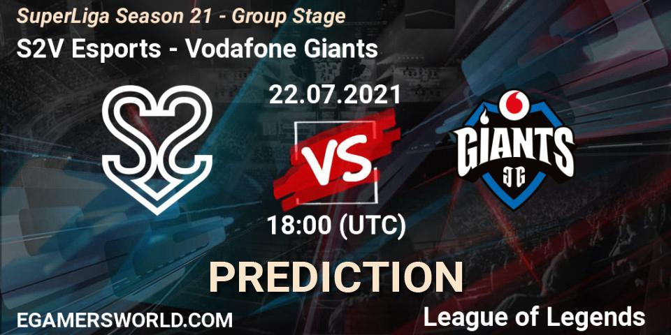 S2V Esports - Vodafone Giants: Maç tahminleri. 22.07.21, LoL, SuperLiga Season 21 - Group Stage 