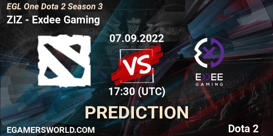 ZIZ - Exdee Gaming: Maç tahminleri. 09.09.2022 at 17:01, Dota 2, EGL One Dota 2 Season 3