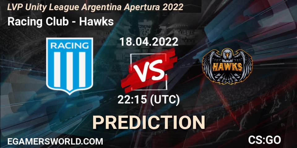 Racing Club - Hawks: Maç tahminleri. 27.04.22, CS2 (CS:GO), LVP Unity League Argentina Apertura 2022