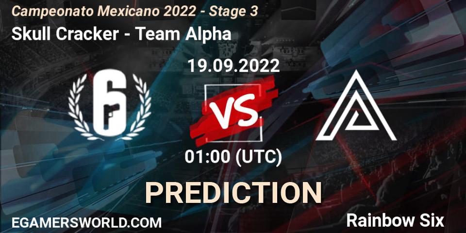 Skull Cracker - Team Alpha: Maç tahminleri. 24.09.2022 at 21:00, Rainbow Six, Campeonato Mexicano 2022 - Stage 3