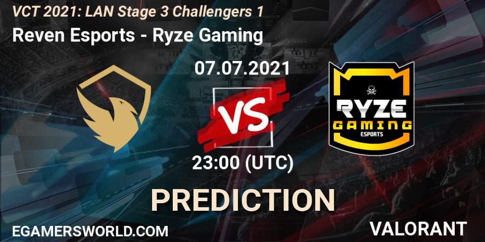 Reven Esports - Ryze Gaming: Maç tahminleri. 08.07.2021 at 00:00, VALORANT, VCT 2021: LAN Stage 3 Challengers 1