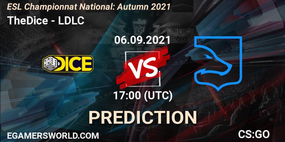 TheDice - LDLC: Maç tahminleri. 06.09.2021 at 17:00, Counter-Strike (CS2), ESL Championnat National: Autumn 2021