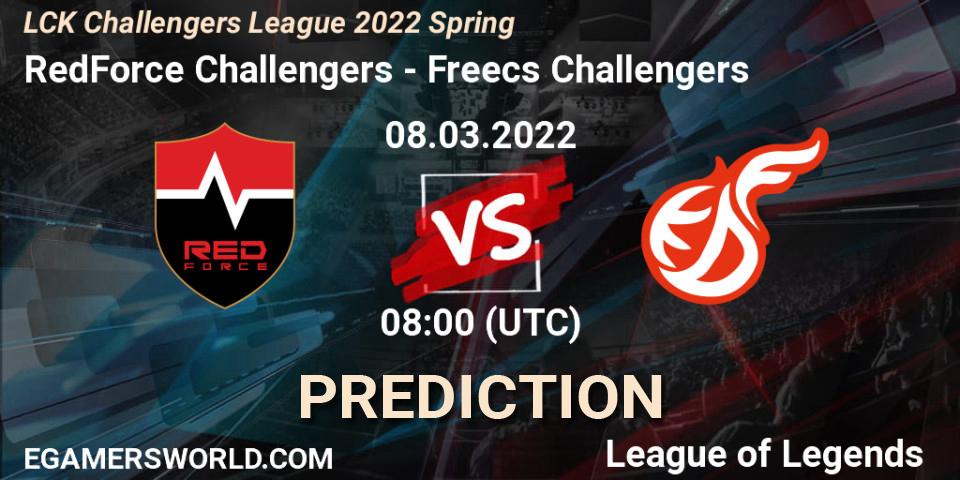 RedForce Challengers - Freecs Challengers: Maç tahminleri. 08.03.2022 at 08:00, LoL, LCK Challengers League 2022 Spring